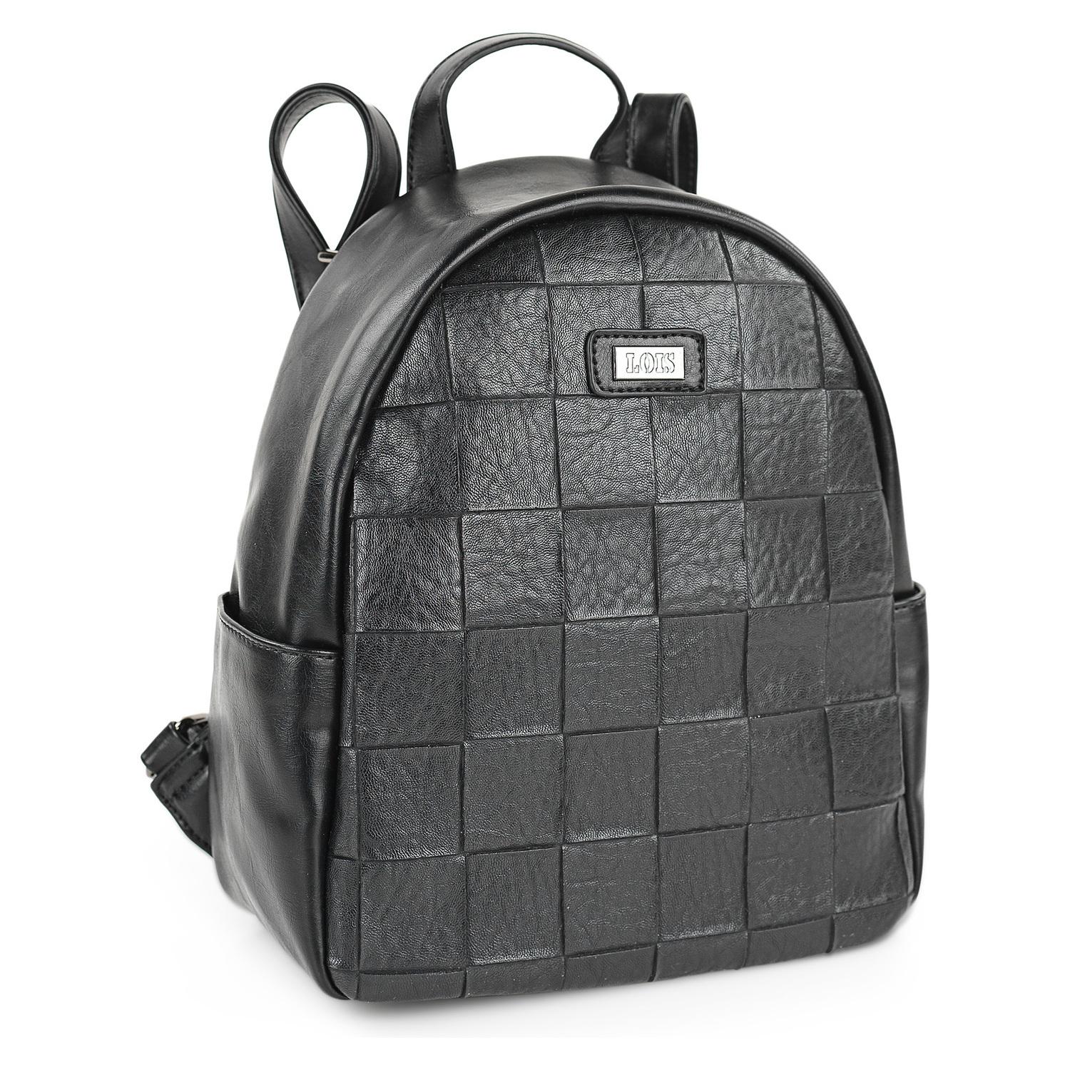 Bolso Mochila Mujer Lois Crossover Negro