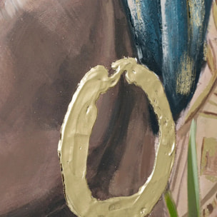 Toile peinte encadrée "Macarena" marron 122x92cm