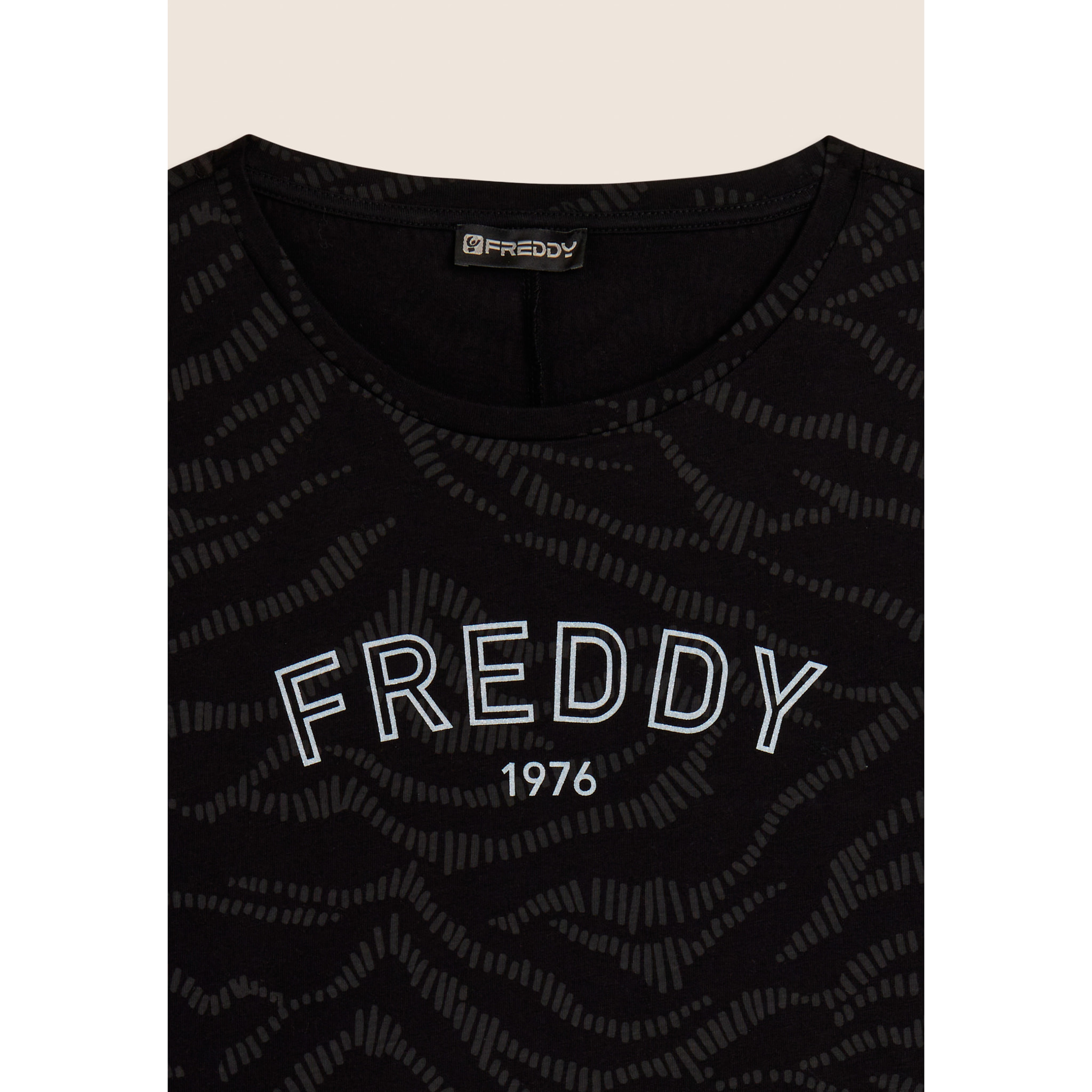 T-shirt Stampata con Logo FREDDY 1976