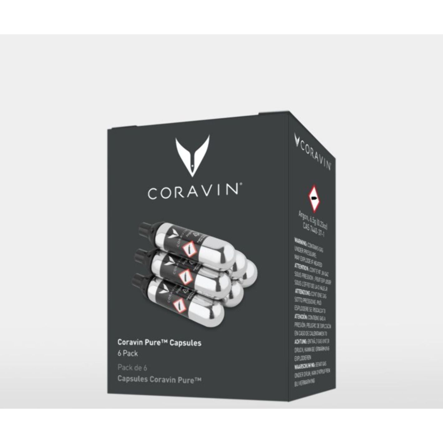 Capsule CORAVIN Pack de 6 argon