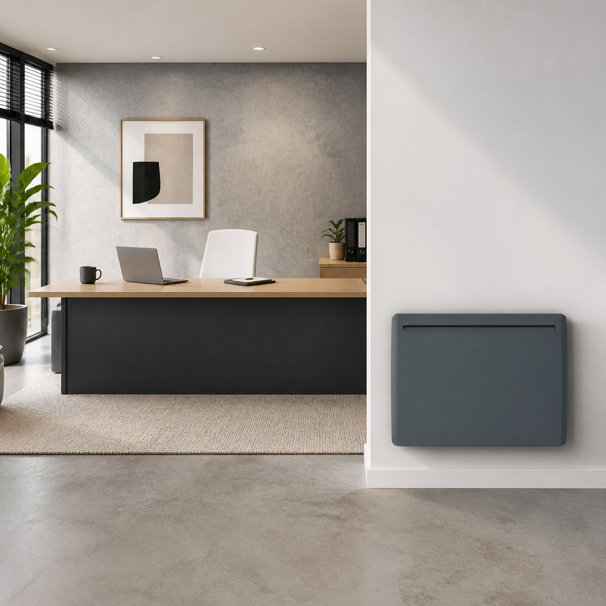 Radiateur a inertie ceramique LCD 1000W Gris