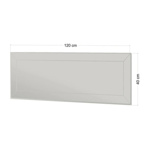 Specchio Dpesol, Specchiera, Articolo d'arredo a muro, Decorazione con specchio, 40x2h120 cm, Bianco