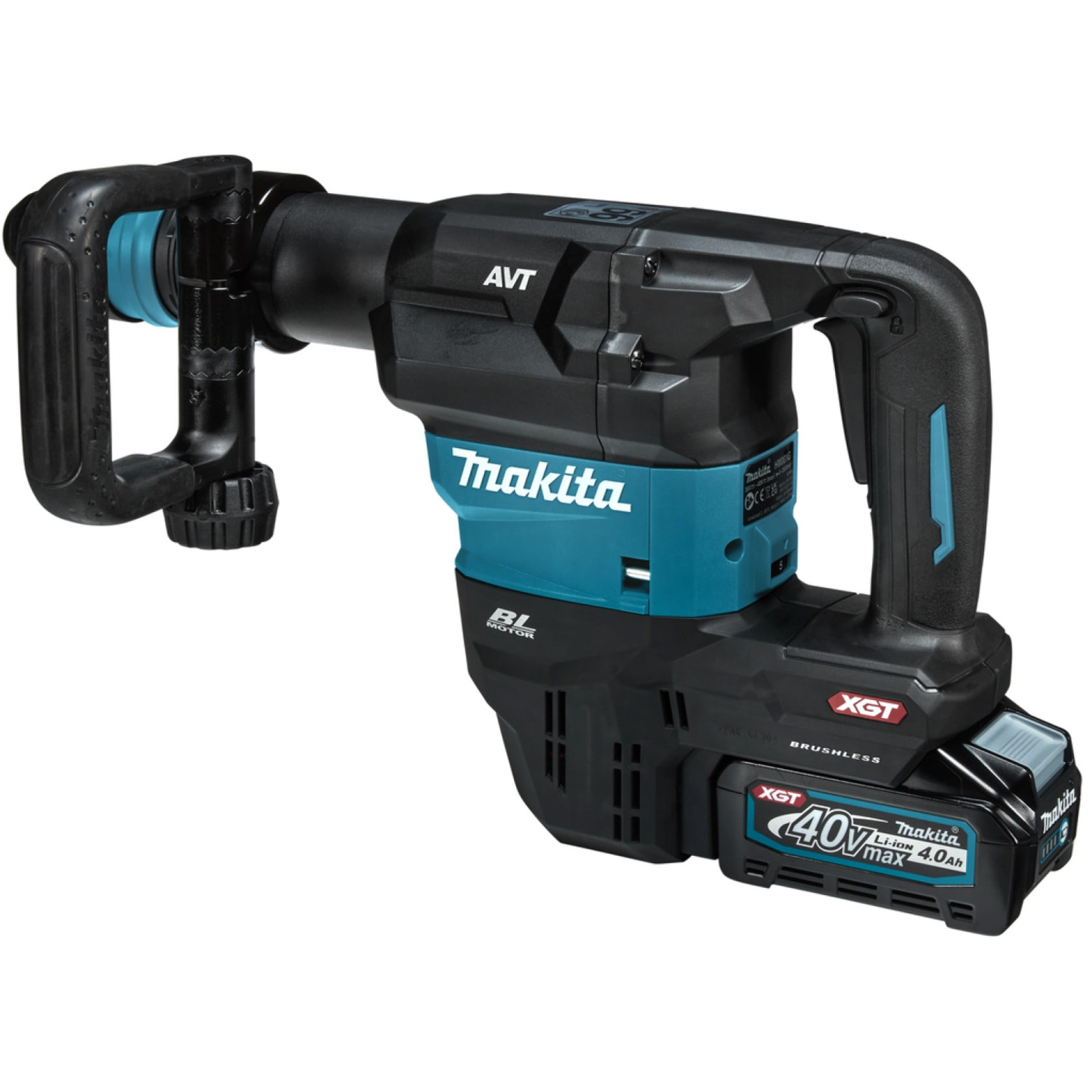 Taladro percutor SDS+ 40V Max XGT - MAKITA - con 2 baterías 40V 4.0Ah - cargador - Bluetooth - MakPac - DC40RA - HR005GM202