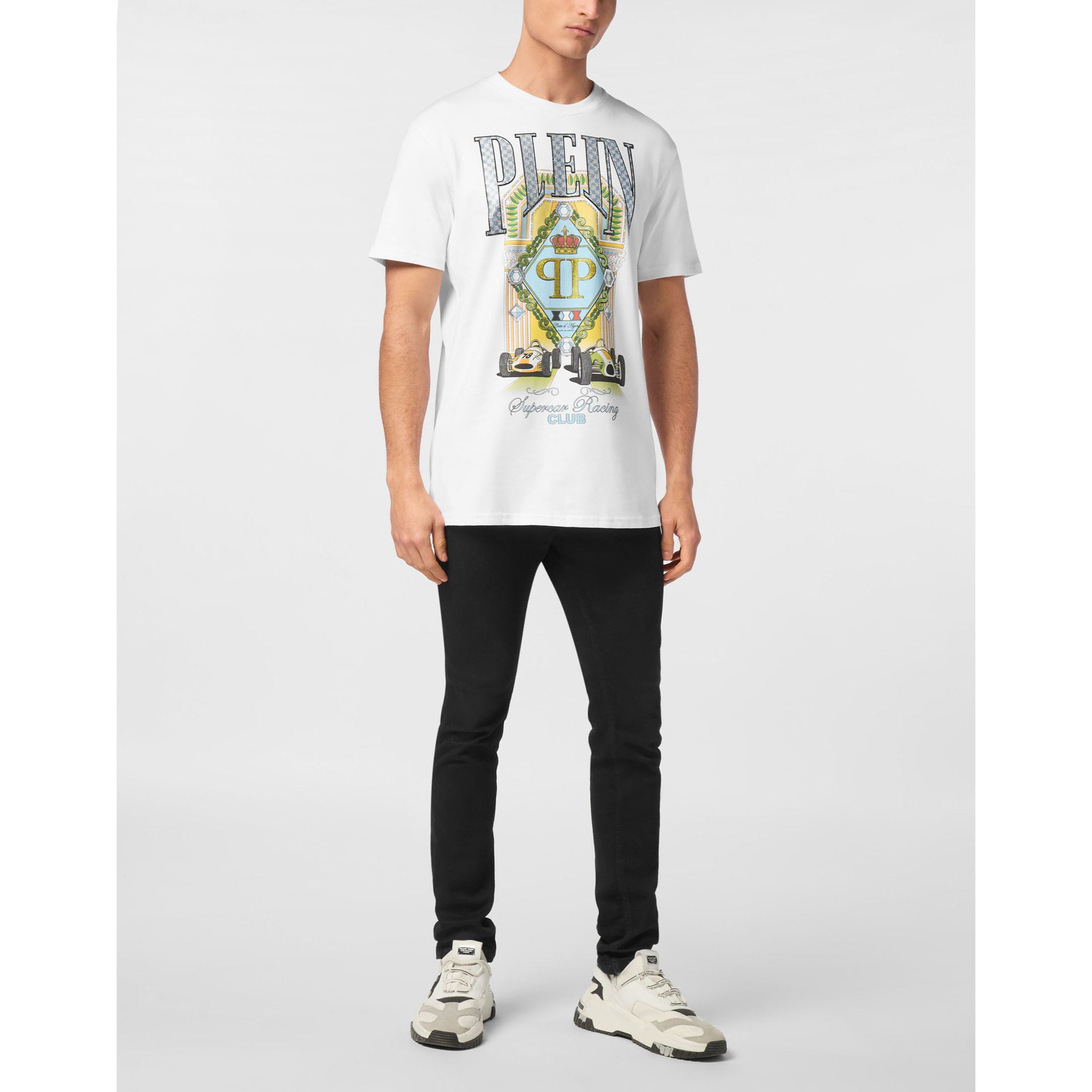PHILIPP PLEIN T-Shirt Round Neck RACING