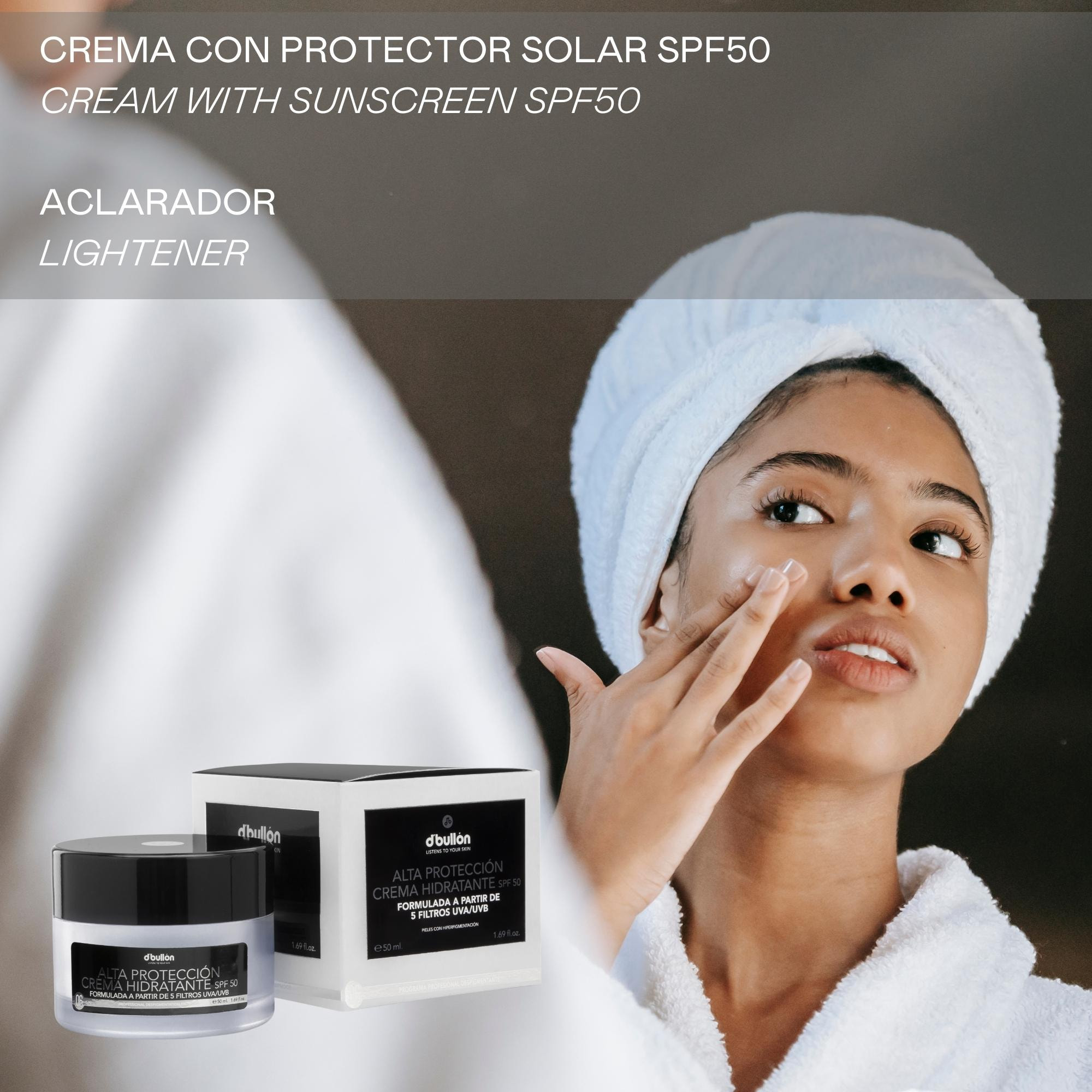 Valquer Crema hidratante facial alta protección SPF 50 - 50 ml