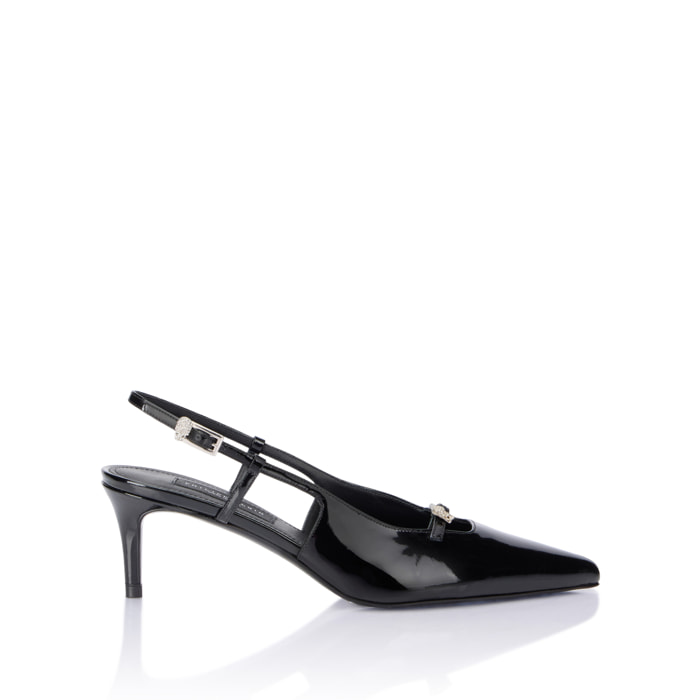 PHILIPP PLEIN Slingback Low Heels SKULL