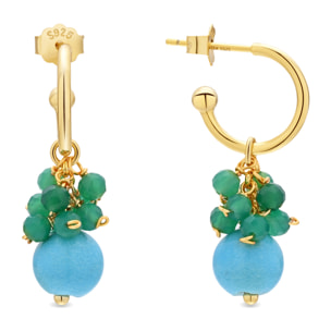 Pendientes Kangel acabado oro amarillo 18k