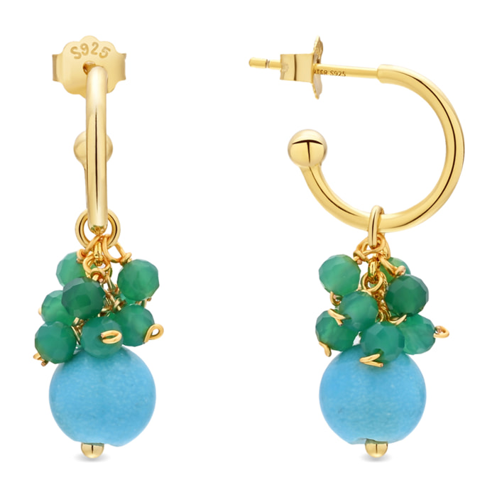 Pendientes Kangel acabado oro amarillo 18k