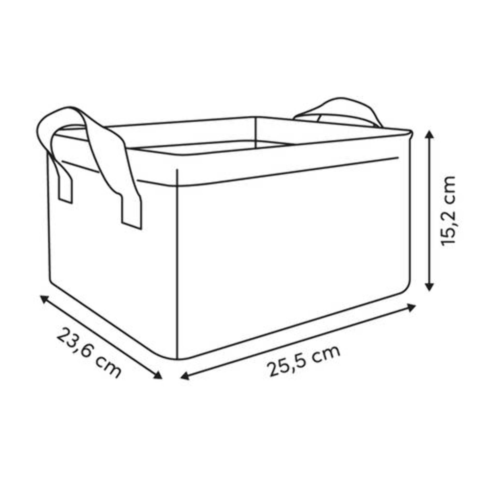 Panier de rangement Silnea rectangulaire 24x25,5cm beige