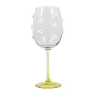 Lot de 4 verres à pied 43,5cl à motif marguerite MARGUERITE