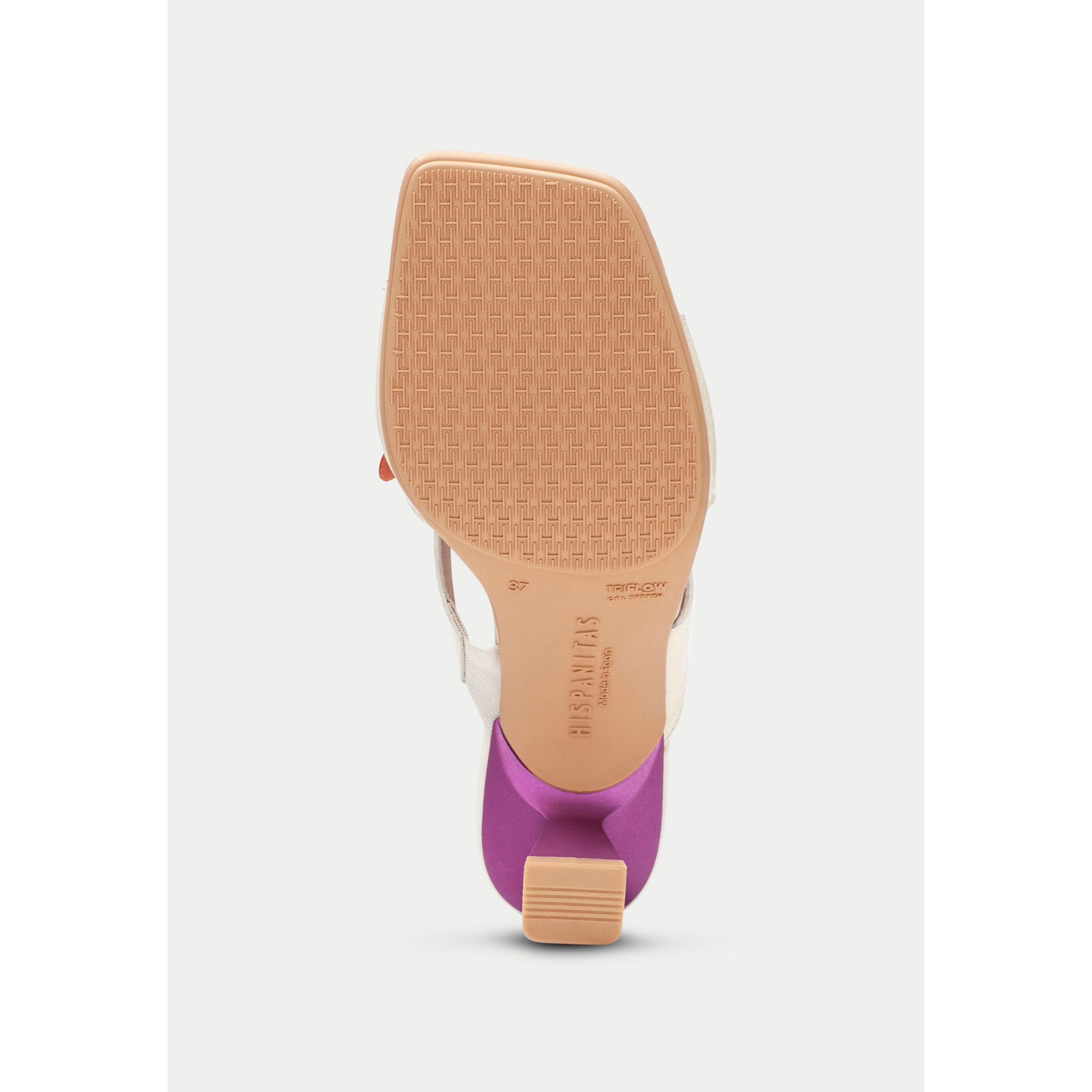 Sandalia Destalonada Danielle Crema violet 6 cm