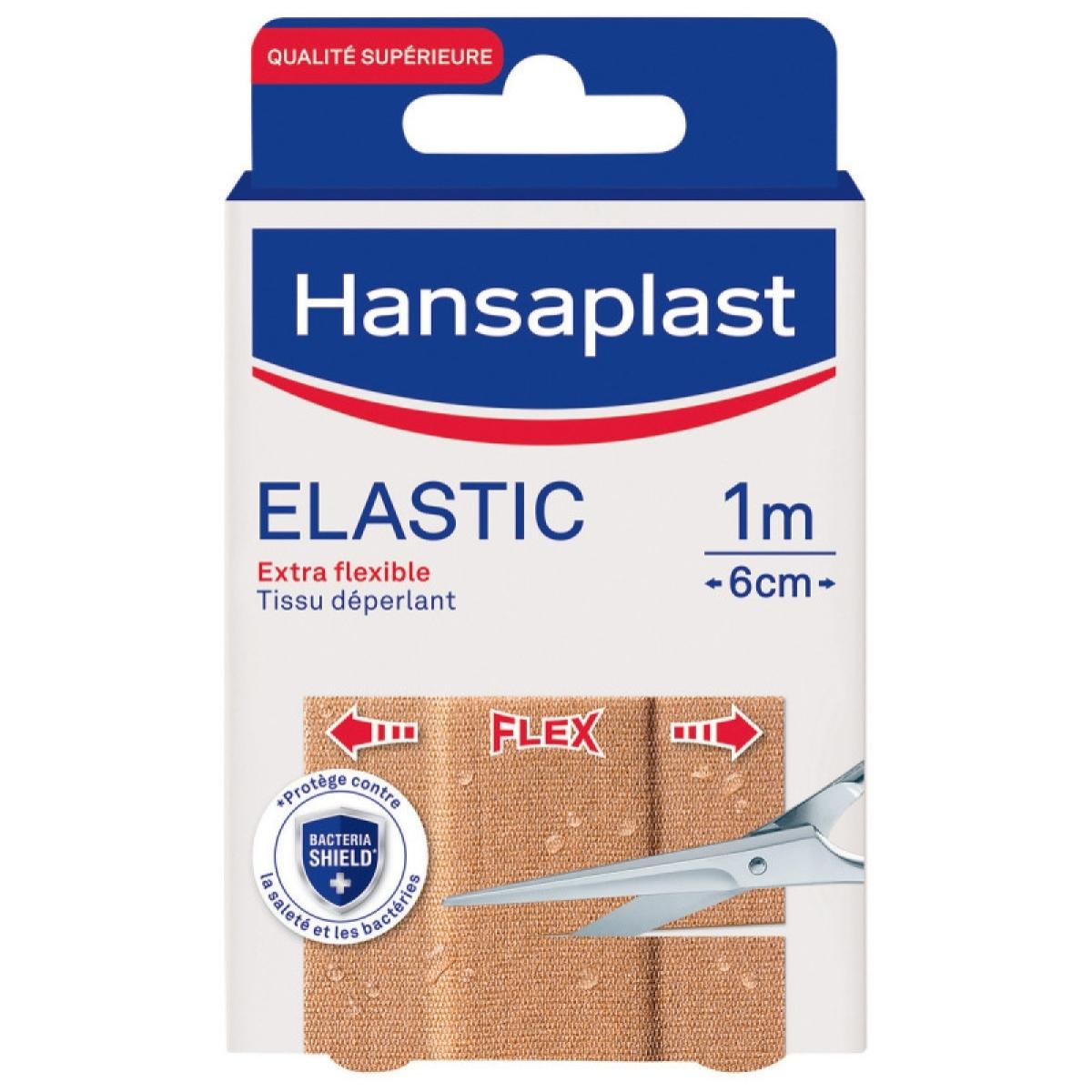 Pack de 3 - HANSAPLAST BANDE ELASTIC - bandes à découper 1m x 6cm