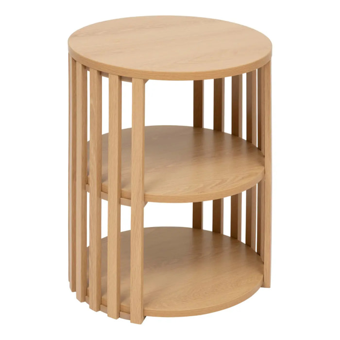 Table d'appoint ronde Slat 40x40x48cm