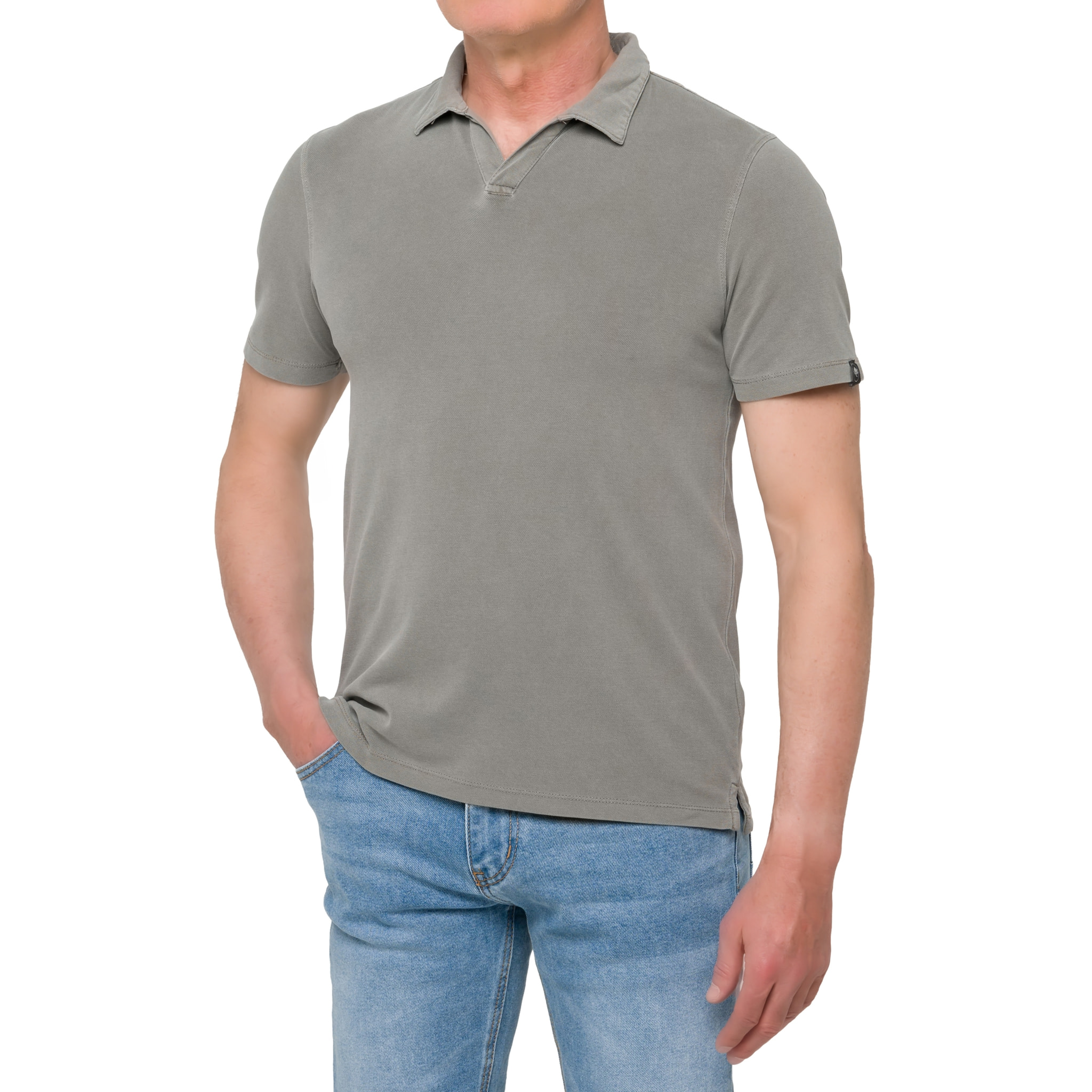 Polo tinta unita cotone piquet Khaki