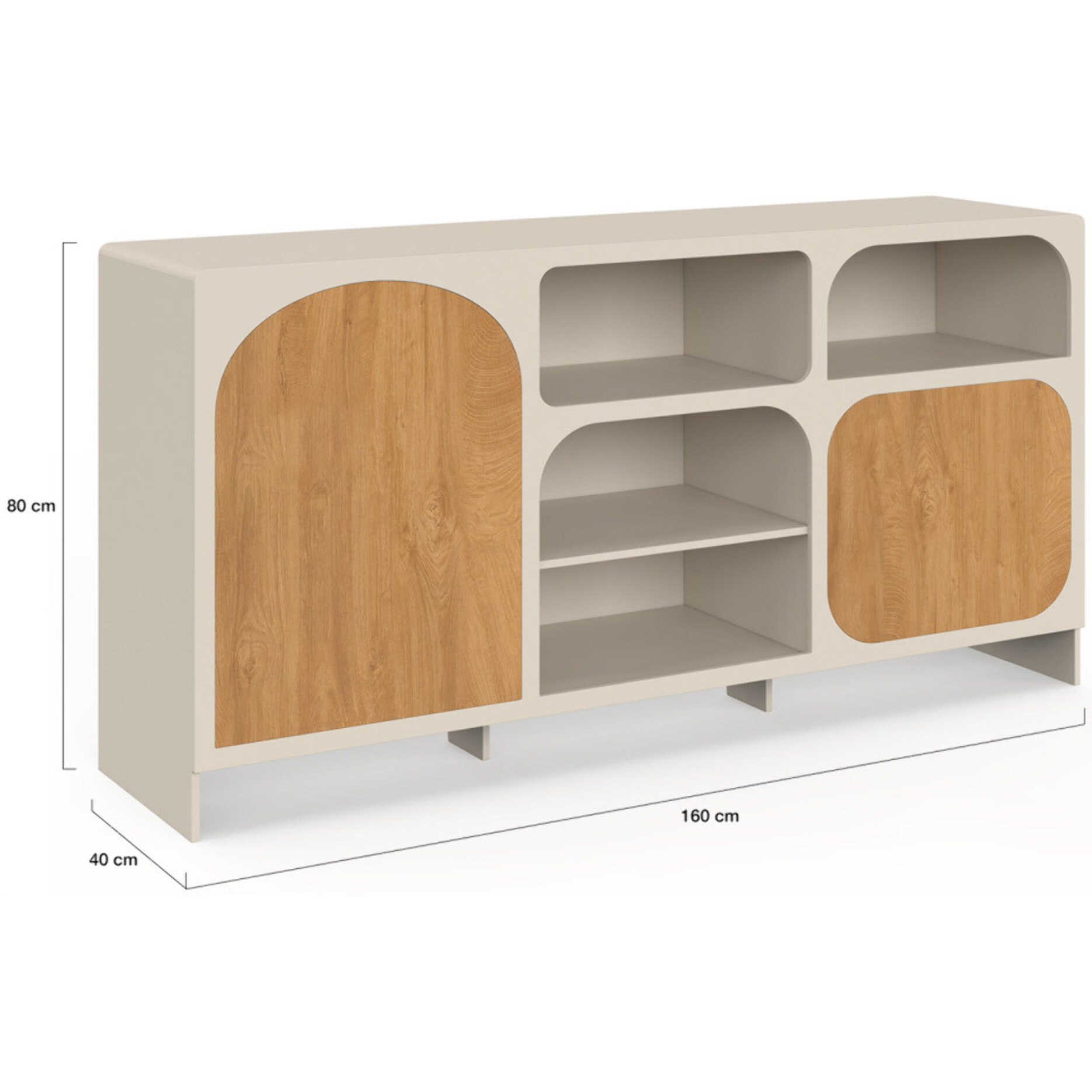 Buffet Athènes 2 portes 160cm