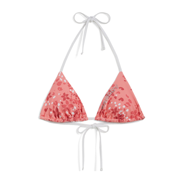 Top bikini a triangolo stampa floreale all over