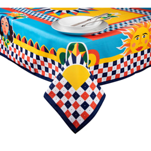 Nappe 140x180 cm Excelsa – Sicilian Rhapsody, Coton et Polyester Multicolore