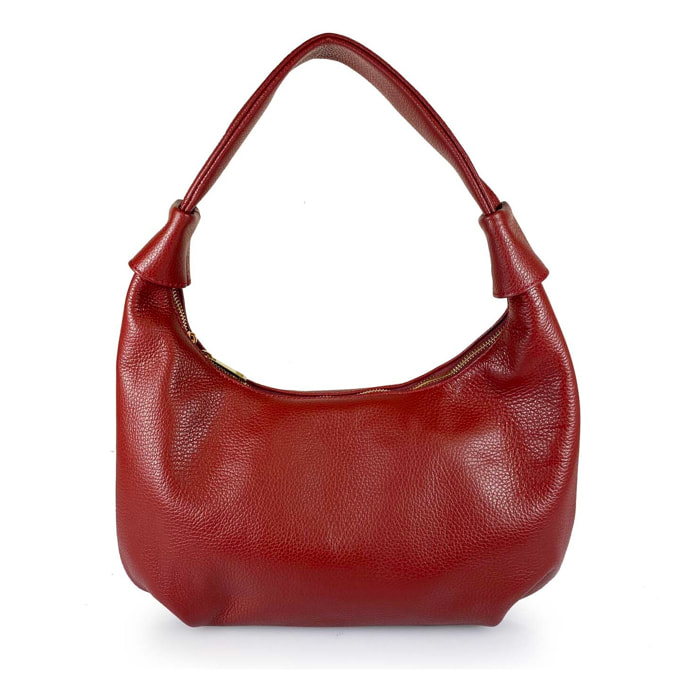 Borsa Donna in vera pelle Made in Italy colore Rosso dimensioni cm 38 x 21 x 4