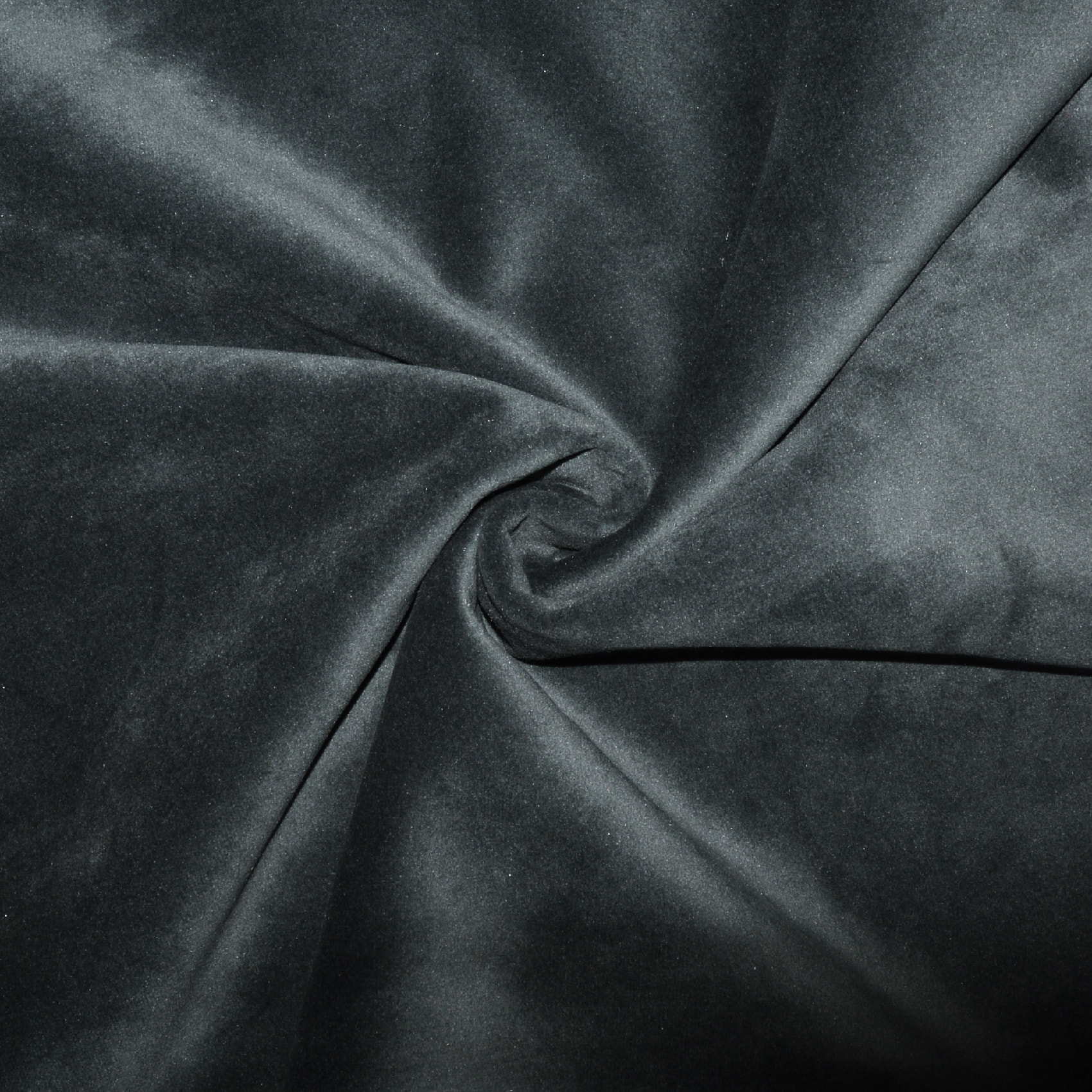 Tissu en velours doublé polaire - Gris anthracite