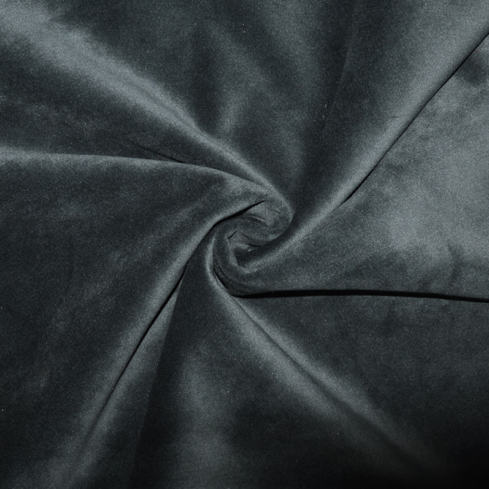 Tissu en velours doublé polaire - Gris anthracite