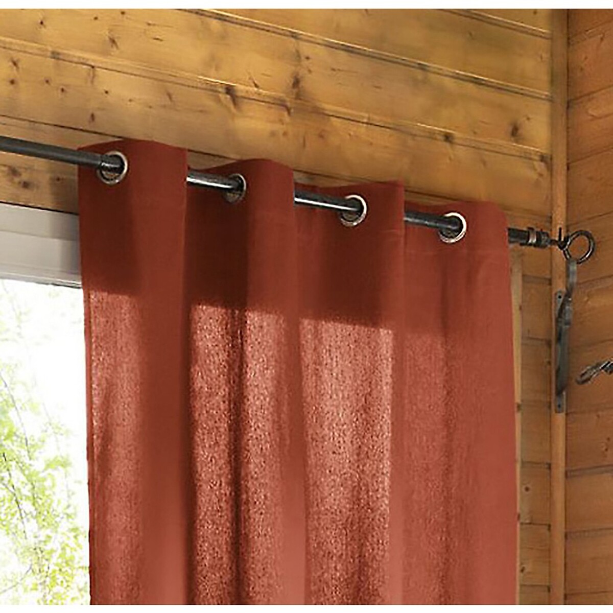 Rideau uni 100% coton Pivoine