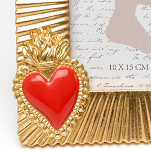 Cadre photo deux coeurs enflammés 18x23cm Kare Design