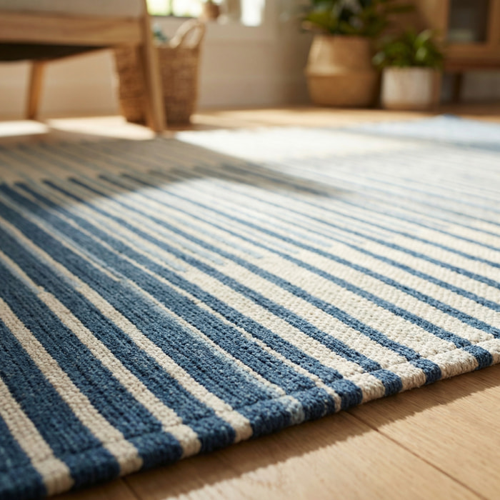 Tappeto arredo Neon azzurro topazio CON FONDO ANTISCIVOLO