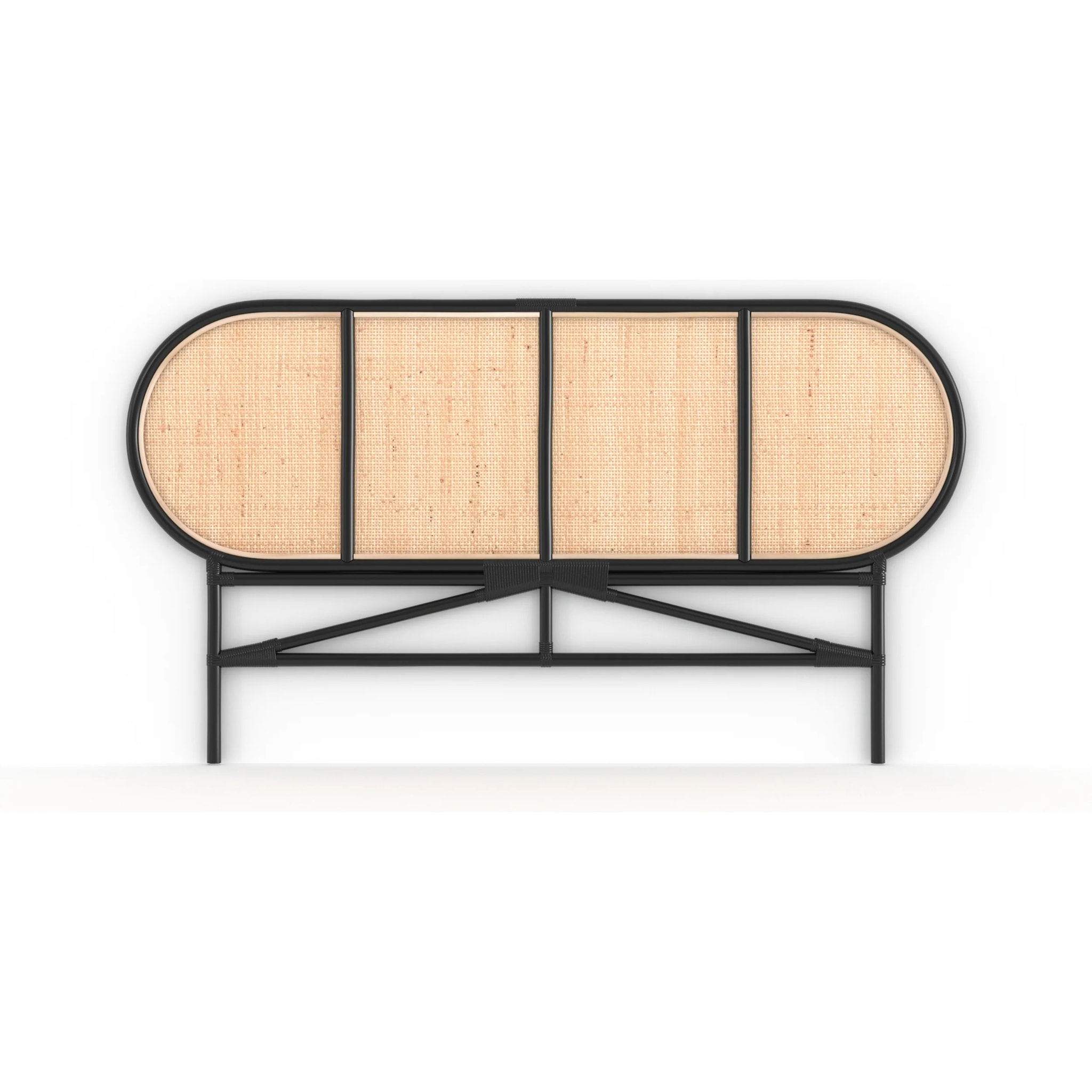 Tête de lit en rotin naturel et noir 140 cm - Navahino