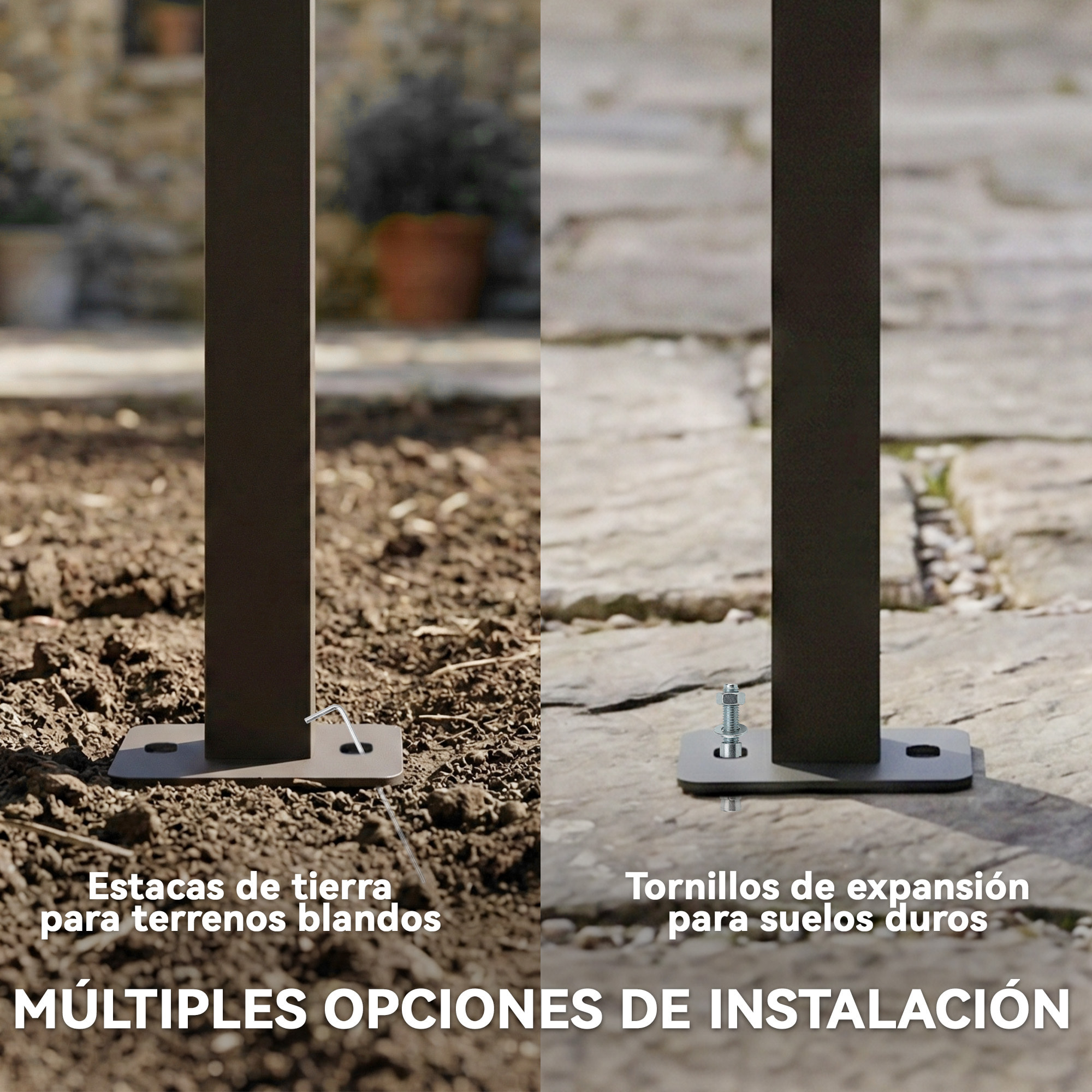 Pérgola de Pared de Jardín 4x3 m, Cenador de Jardín con Techo Retráctil, Protección UPF30+, Orificios de Drenaje y Estructura Metálica, Pabellón para Patio, Terraza, Exterior, Blanco Crema