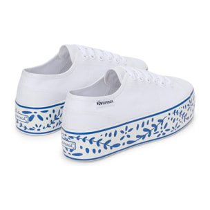 Superga - Scarpe da donna Donna Bianco - 3790 Platform Ceramic Print Leggera