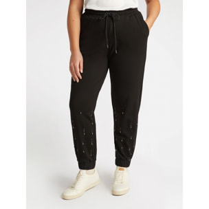 Fiorella Rubino - Joggers bordados - Negro