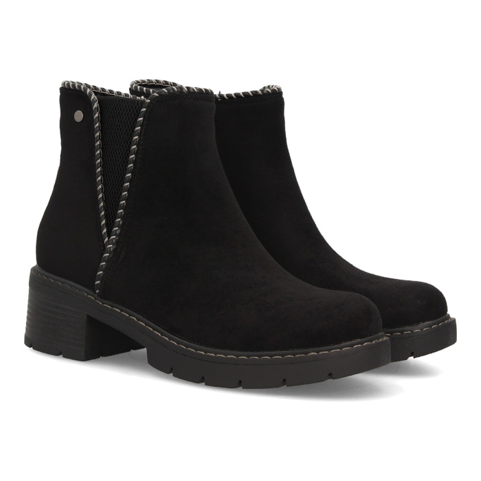 Botines casual con ribete trenzado para mujer
