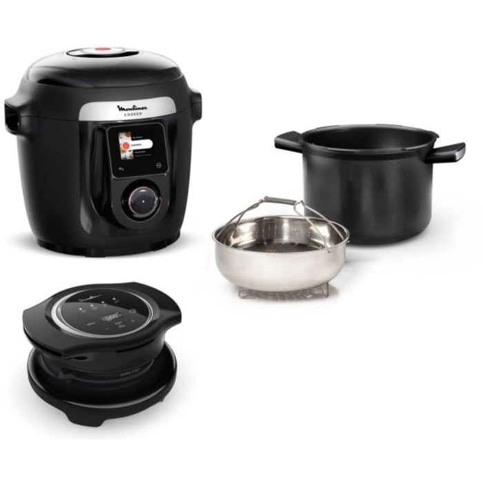 Cookeo MOULINEX YY5449FB noir connecté 6 L, 9 modes de cuisson + extra crisp