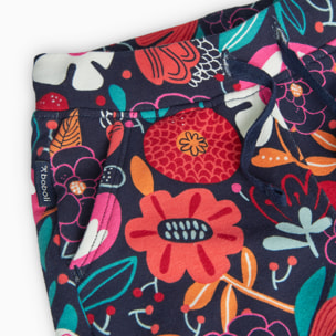 Pantalón felpa flores de bebé -BCI