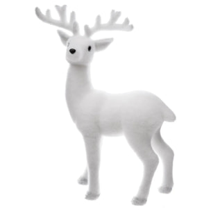 Décoration Noël, Renne debout, H 47 cm