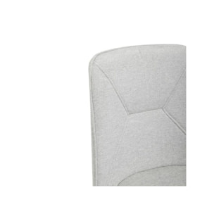 Chaise en tissu avec pieds fins en métal - PERRINE