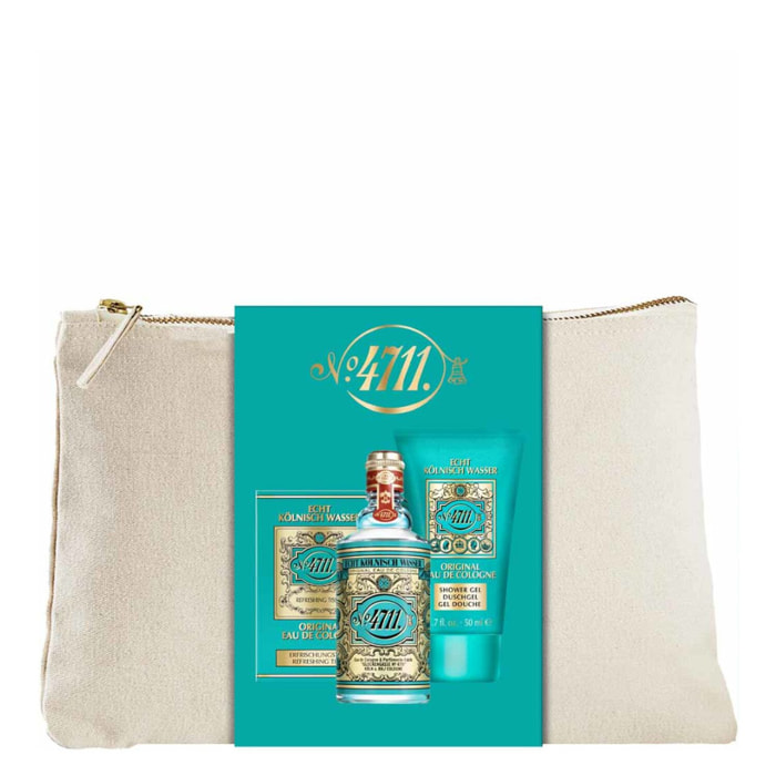 4711 Original - Coffret Eau de Cologne 50 ml + Gel Douche 50 ml + Pochettes Rafraîchissantes x10