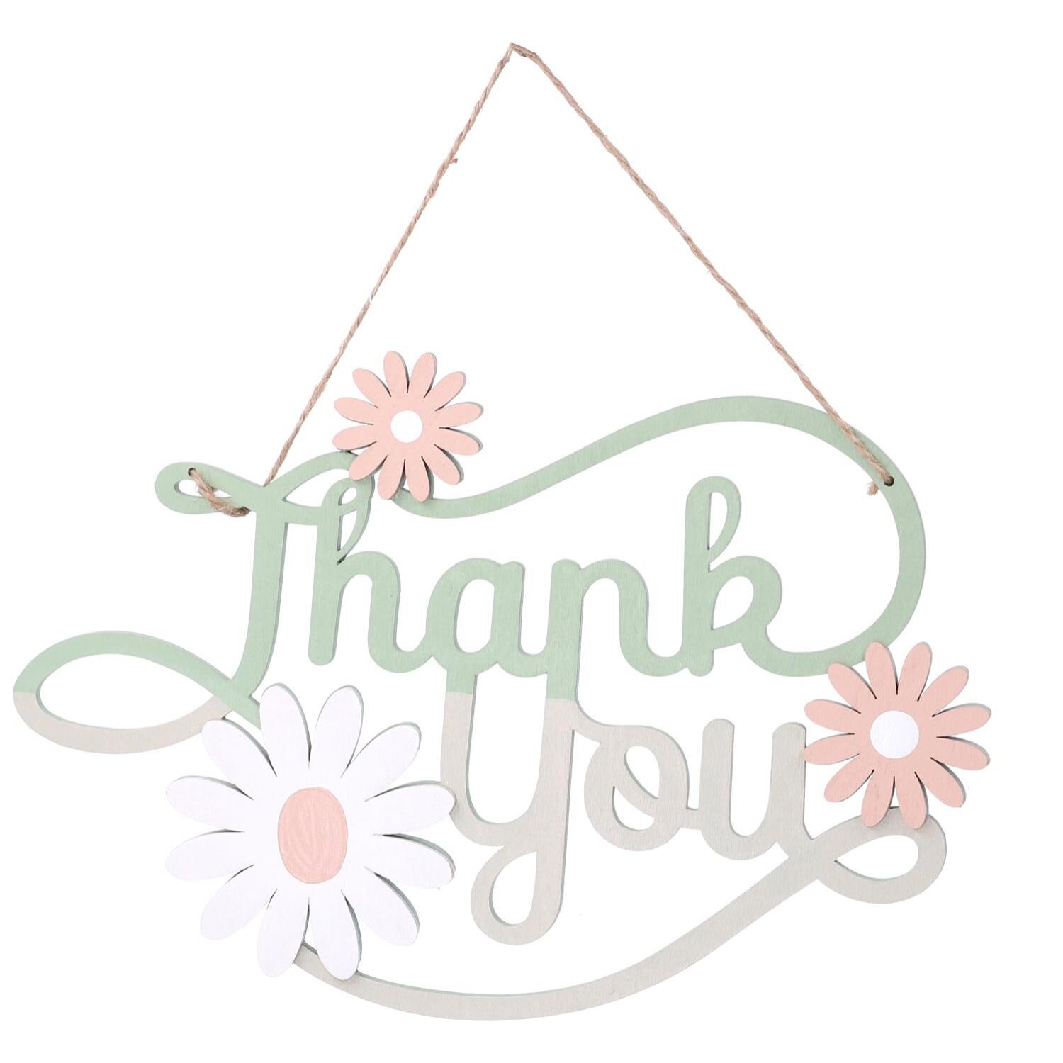 Targhetta in legno con fiori cm19x29,5x0,7