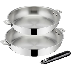 Poêle LAGOSTINA Esperta triply 2 pcs + poignee