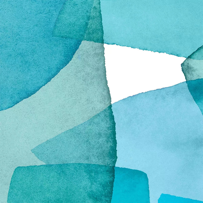 Serviette lin & coton lavé 150 g/m² imprimé bleu vert Aqua mineral