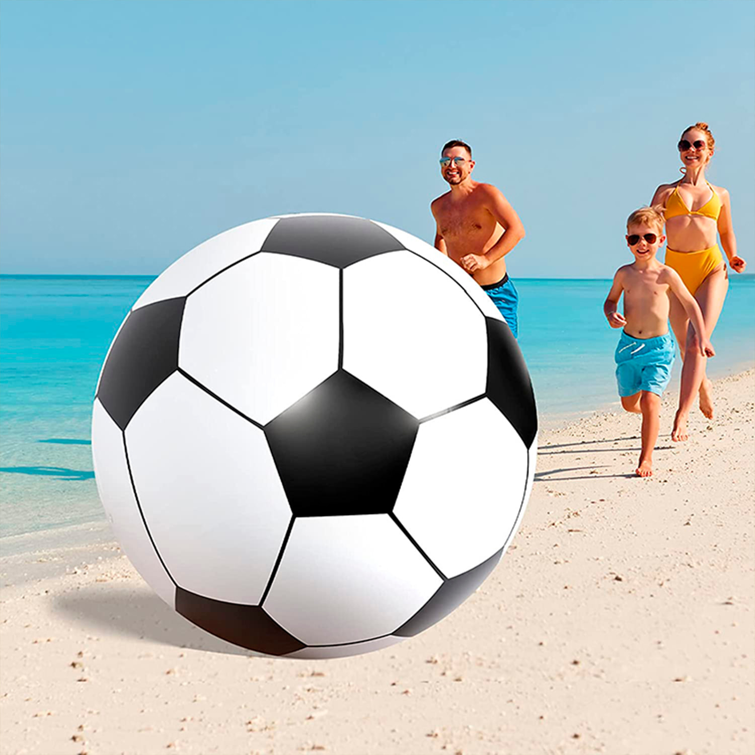 Pallone da calcio gonfiabile gigante da 100 cm.