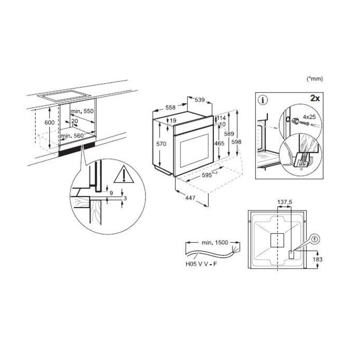 Four encastrable ESSENTIELB EFMH65N1