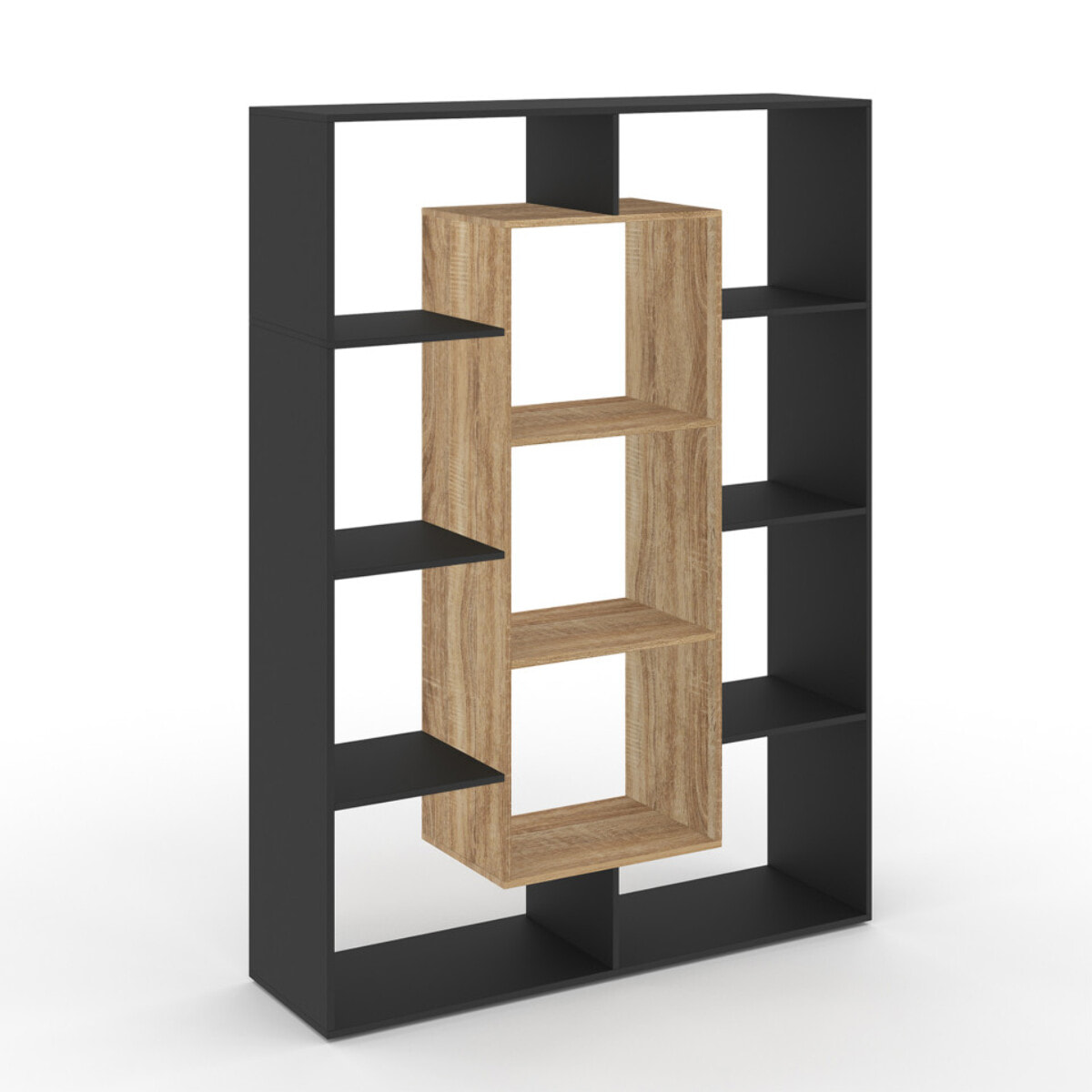 Etagère bibliothèque Paulette bois et noire