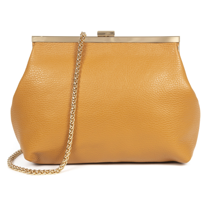 FIRENZE ARTEGIANI Borsa A Spalla da Donna Aci. Vera Pelle Dollaro Made in Italy 26,5x8,5x19,5 Cm. Colore: pelle