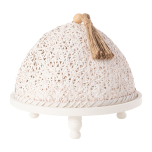 J-Line cloche alimentaire - bois - blanc