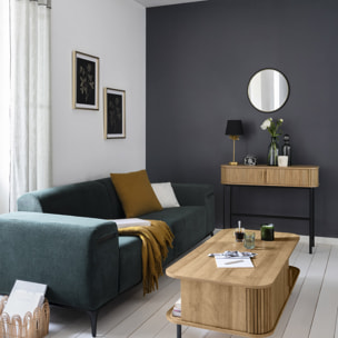 Console 2 portes "Colva" effet chêne L100cm