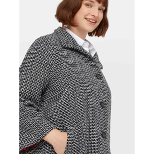 Fiorella Rubino - Cappotto tinto filo con bottoni - Grigio