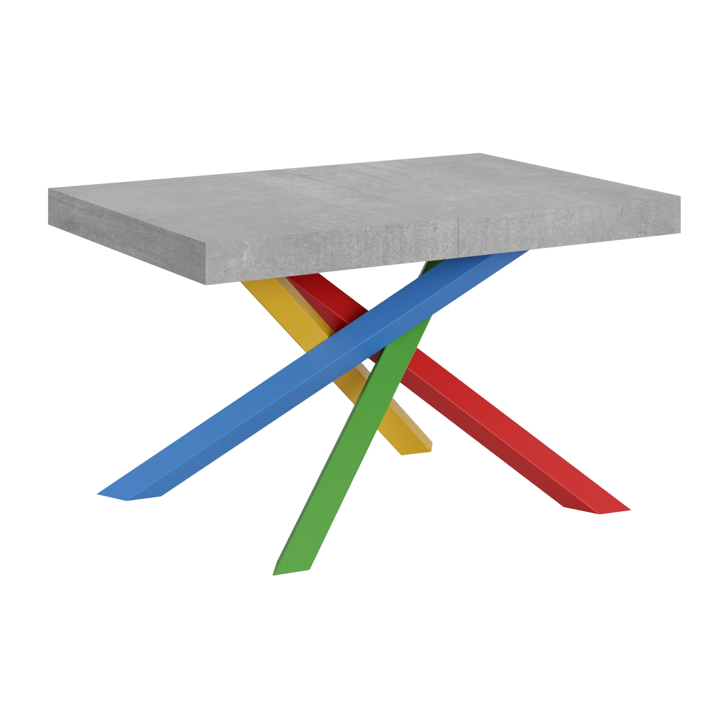 Tavolo allungabile 90x140/400 cm Volantis cemento telaio 4/B