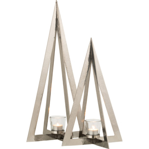 J-Line photophore Arbre - acier inoxydable/verre - argent - large