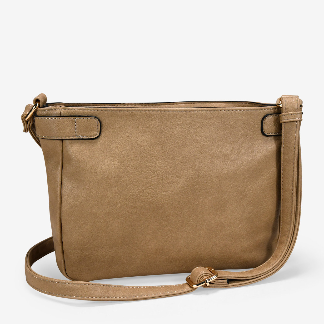 Bolso bandolera tostado vintage con cinturón